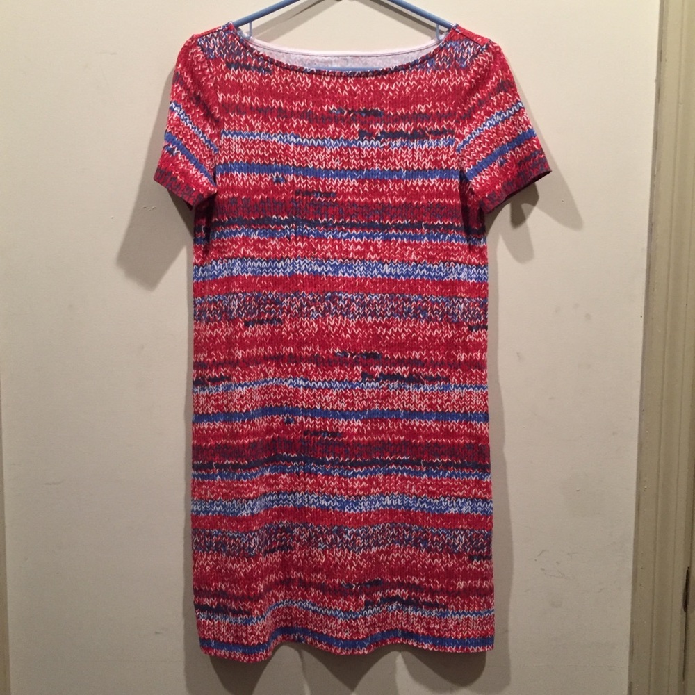 ☀️Tory Burch Red & Blue Striped Dress XS